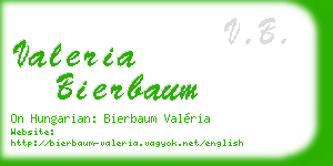 valeria bierbaum business card
